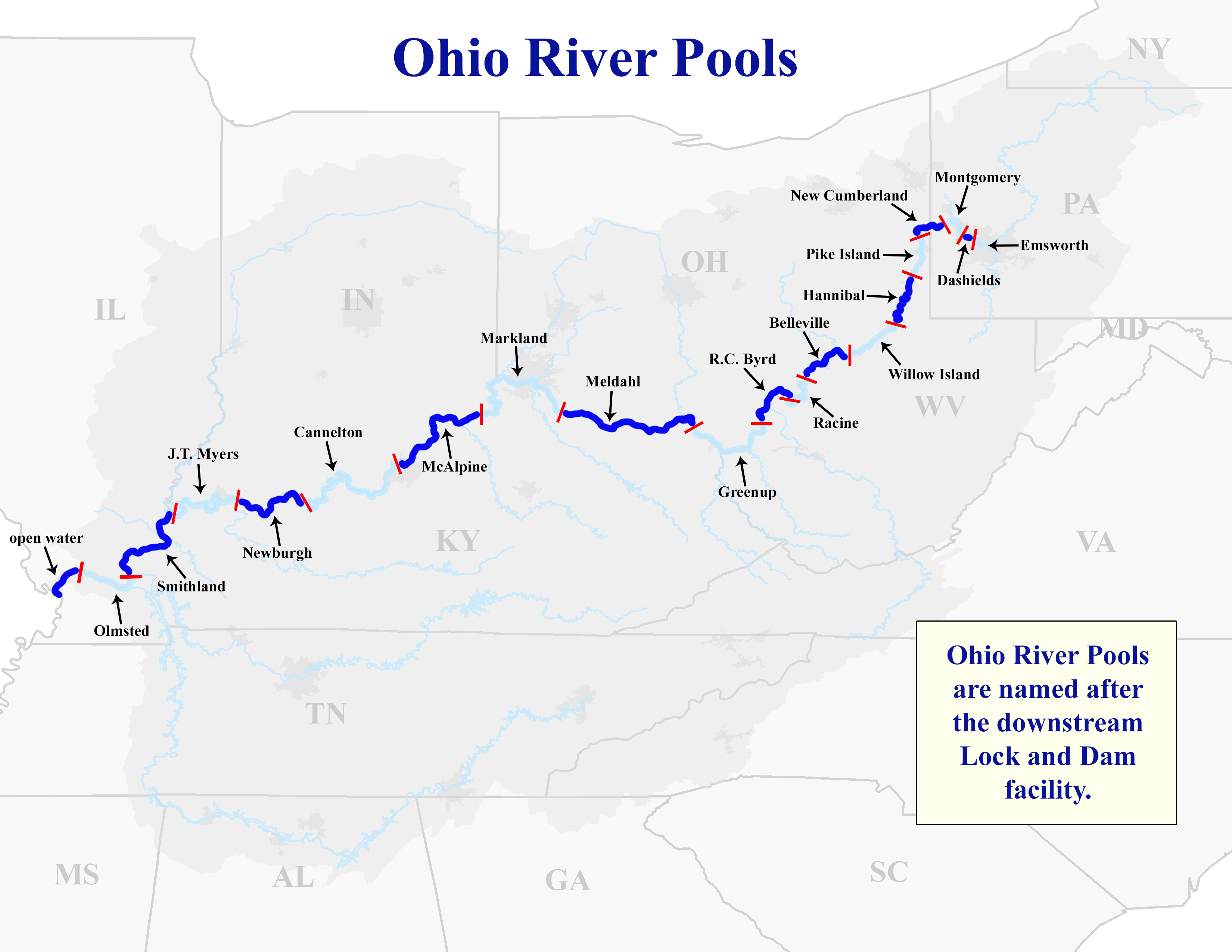 ohio river fishing maps